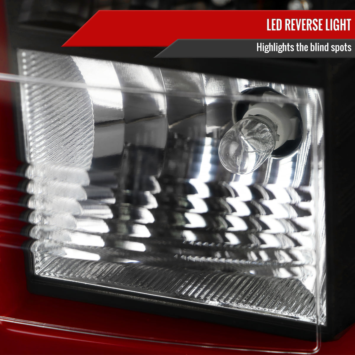 2015-2020 Chevrolet Tahoe/Suburban LS LT LTZ Premier Red Bar LED Tail Lights (Black Housing/Clear Lens)
