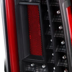 2015-2020 Chevrolet Tahoe/Suburban LS LT LTZ Premier Red Bar LED Tail Lights (Black Housing/Clear Lens)