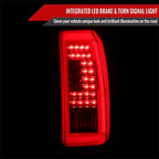 2015-2020 Chevrolet Tahoe/Suburban LS LT LTZ Premier LED Tail Lights (Chrome Housing/Red Smoked Lens)