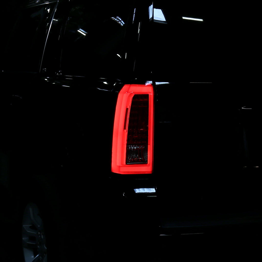 2015-2020 Chevrolet Tahoe/Suburban LS LT LTZ Premier LED Tail Lights (Chrome Housing/Red Smoked Lens)