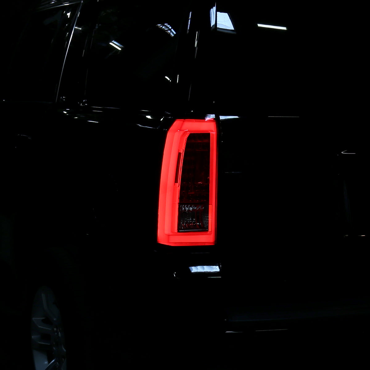 2015-2020 Chevrolet Tahoe/Suburban LS LT LTZ Premier LED Tail Lights (Chrome Housing/Red Smoked Lens)