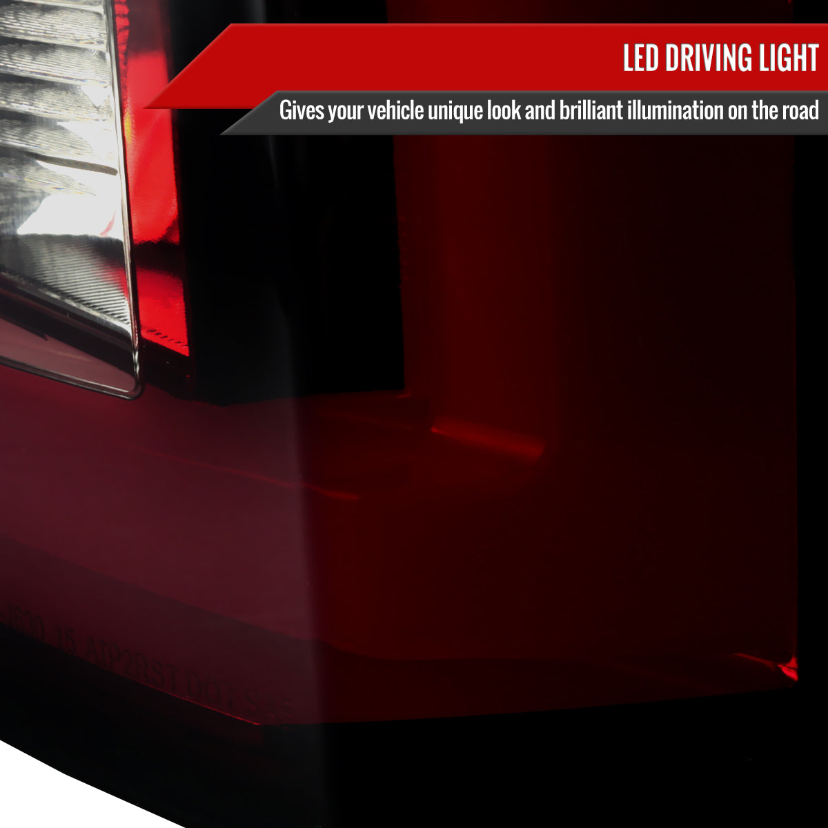 2015-2020 Chevrolet Tahoe/Suburban LS LT LTZ Premier LED Tail Lights (Chrome Housing/Red Smoked Lens)