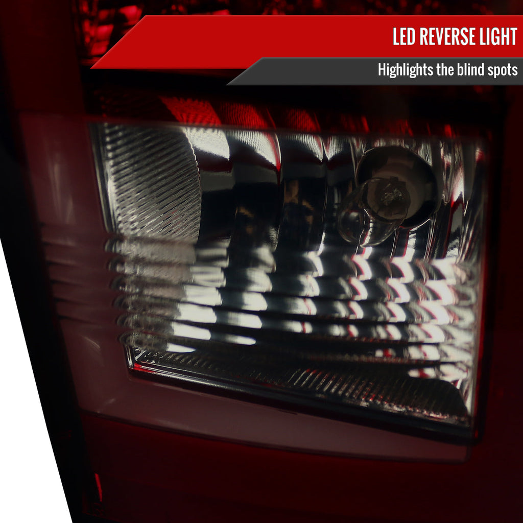 2015-2020 Chevrolet Tahoe/Suburban LS LT LTZ Premier LED Tail Lights (Chrome Housing/Red Smoked Lens)