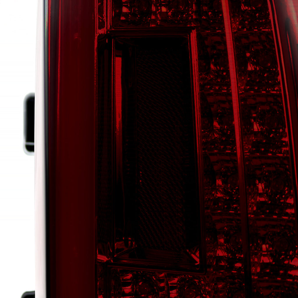 2015-2020 Chevrolet Tahoe/Suburban LS LT LTZ Premier LED Tail Lights (Chrome Housing/Red Smoked Lens)