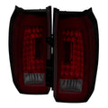 2015-2020 Chevrolet Tahoe/Suburban LS LT LTZ Premier LED Tail Lights (Chrome Housing/Red Smoked Lens)