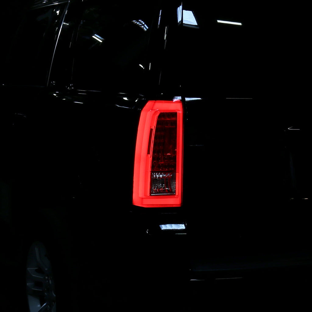 2015-2020 Chevrolet Tahoe/Suburban LS LT LTZ Premier LED Tail Lights (Chrome Housing/Red Lens)