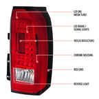 2015-2020 Chevrolet Tahoe/Suburban LS LT LTZ Premier LED Tail Lights (Chrome Housing/Red Lens)