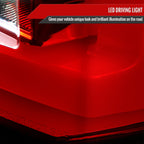 2015-2020 Chevrolet Tahoe/Suburban LS LT LTZ Premier LED Tail Lights (Chrome Housing/Red Lens)