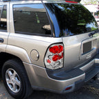 2002-2009 Chevrolet Trailblazer Tail Lights (Chrome Housing/Clear Lens)
