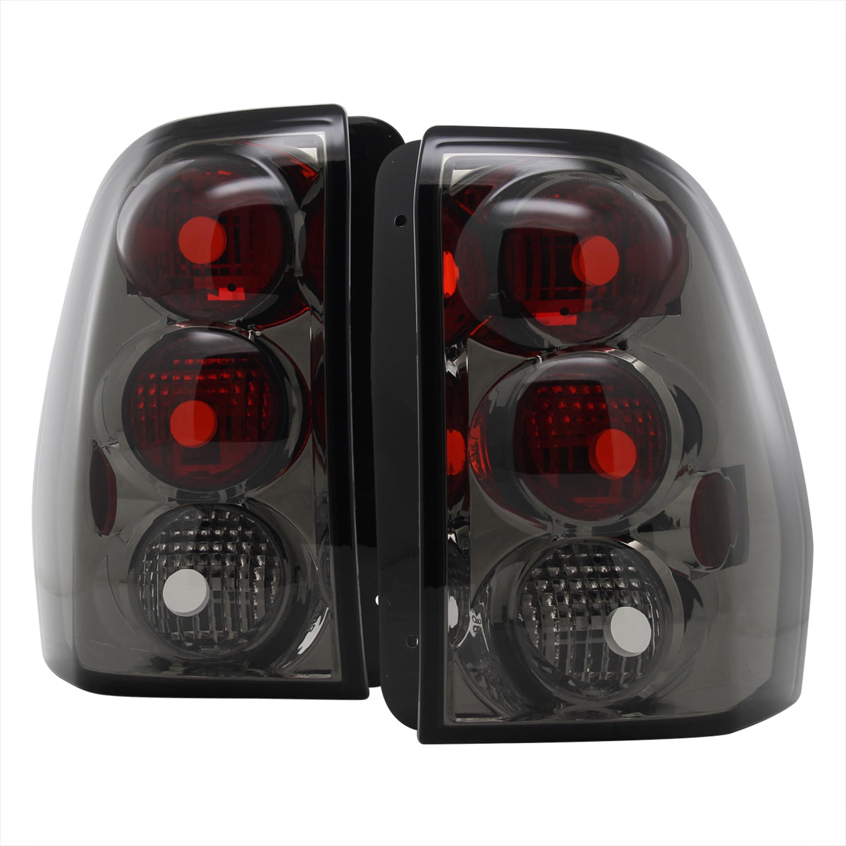 2002-2009 Chevrolet Trailblazer Tail Lights (Chrome Housing/Smoked Lens)