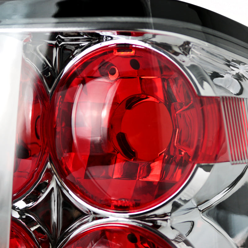 2004-2015 Nissan Titan Tail Lights (Chrome Housing/Clear Lens)