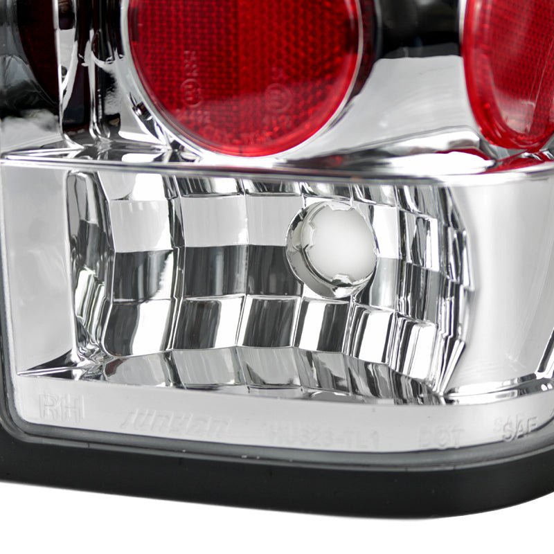 2004-2015 Nissan Titan Tail Lights (Chrome Housing/Clear Lens)