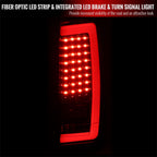 2004-2015 Nissan Titan LED Tail Lights with White LED Tube (Glossy Black Housing/Smoked Lens)