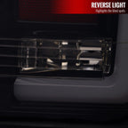 2004-2015 Nissan Titan LED Tail Lights with White LED Tube (Glossy Black Housing/Smoked Lens)