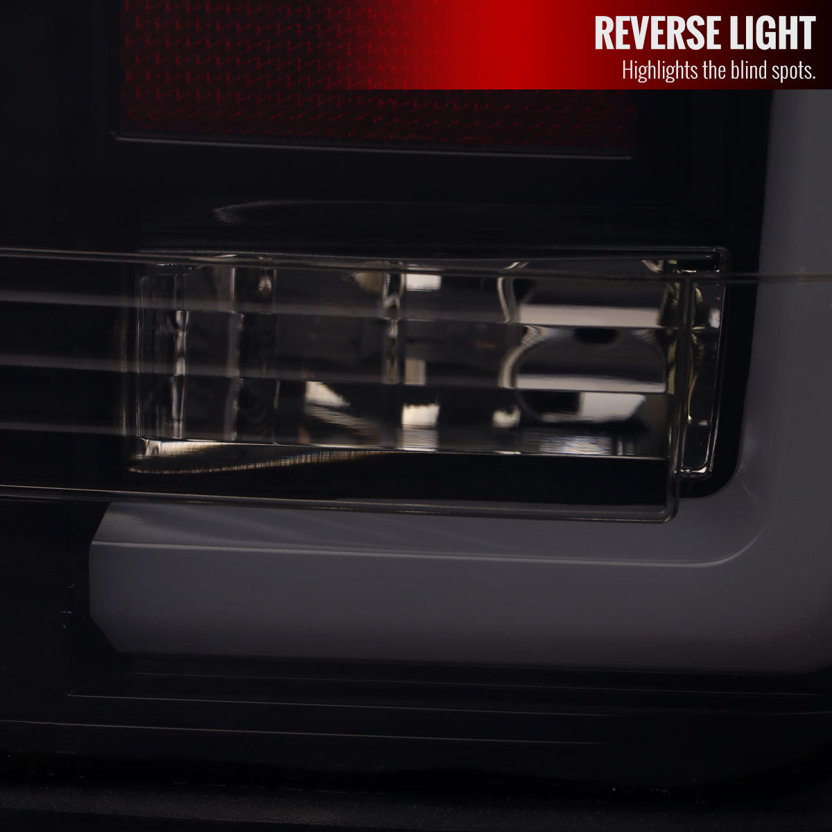 2004-2015 Nissan Titan LED Tail Lights with White LED Tube (Glossy Black Housing/Smoked Lens)