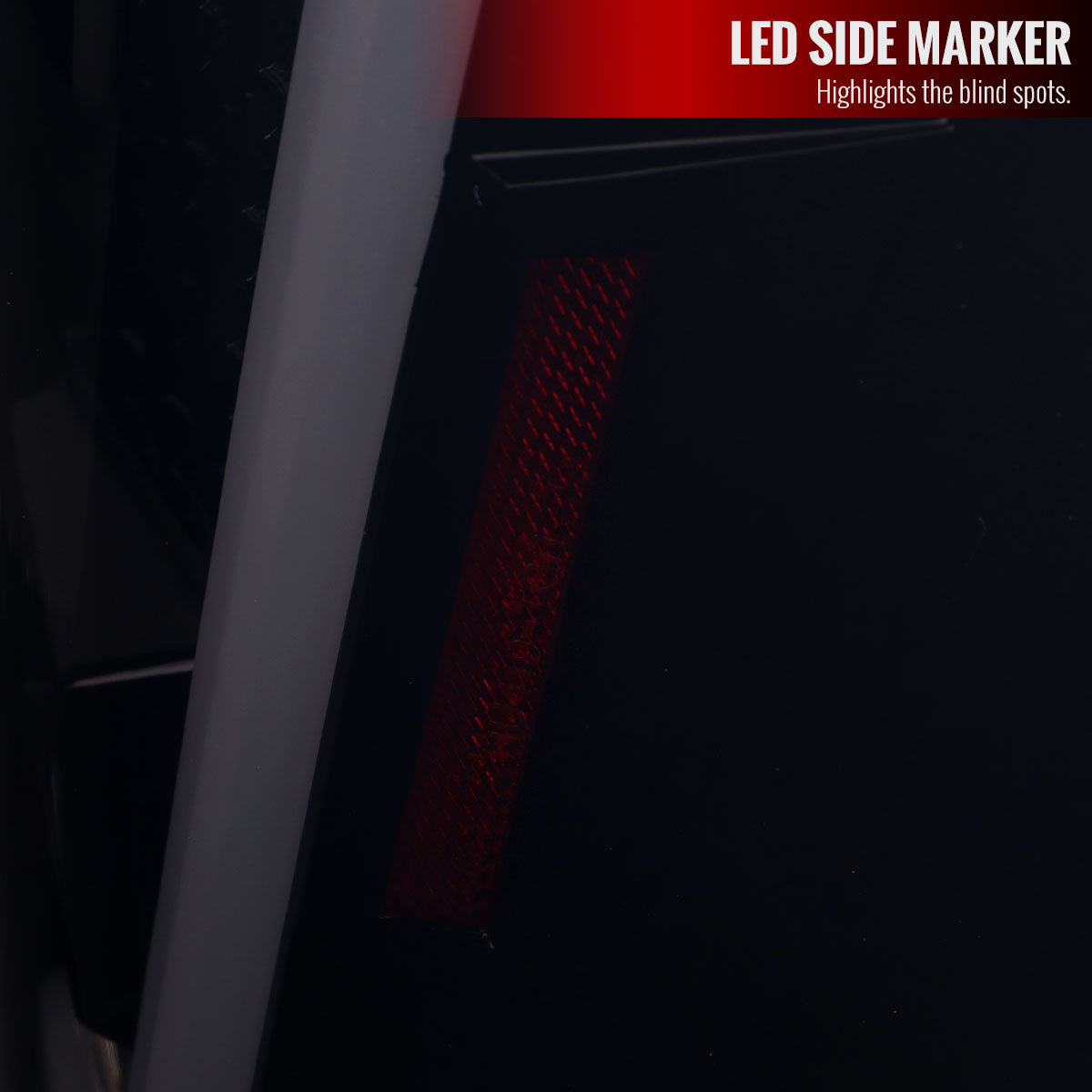 2004-2015 Nissan Titan LED Tail Lights with White LED Tube (Glossy Black Housing/Smoked Lens)