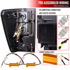 2004-2015 Nissan Titan LED Tail Lights with White LED Tube (Glossy Black Housing/Smoked Lens)