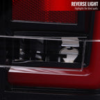2004-2015 Nissan Titan LED Tail Lights with Red LED Tube (Jet Black Housing/Clear Lens)
