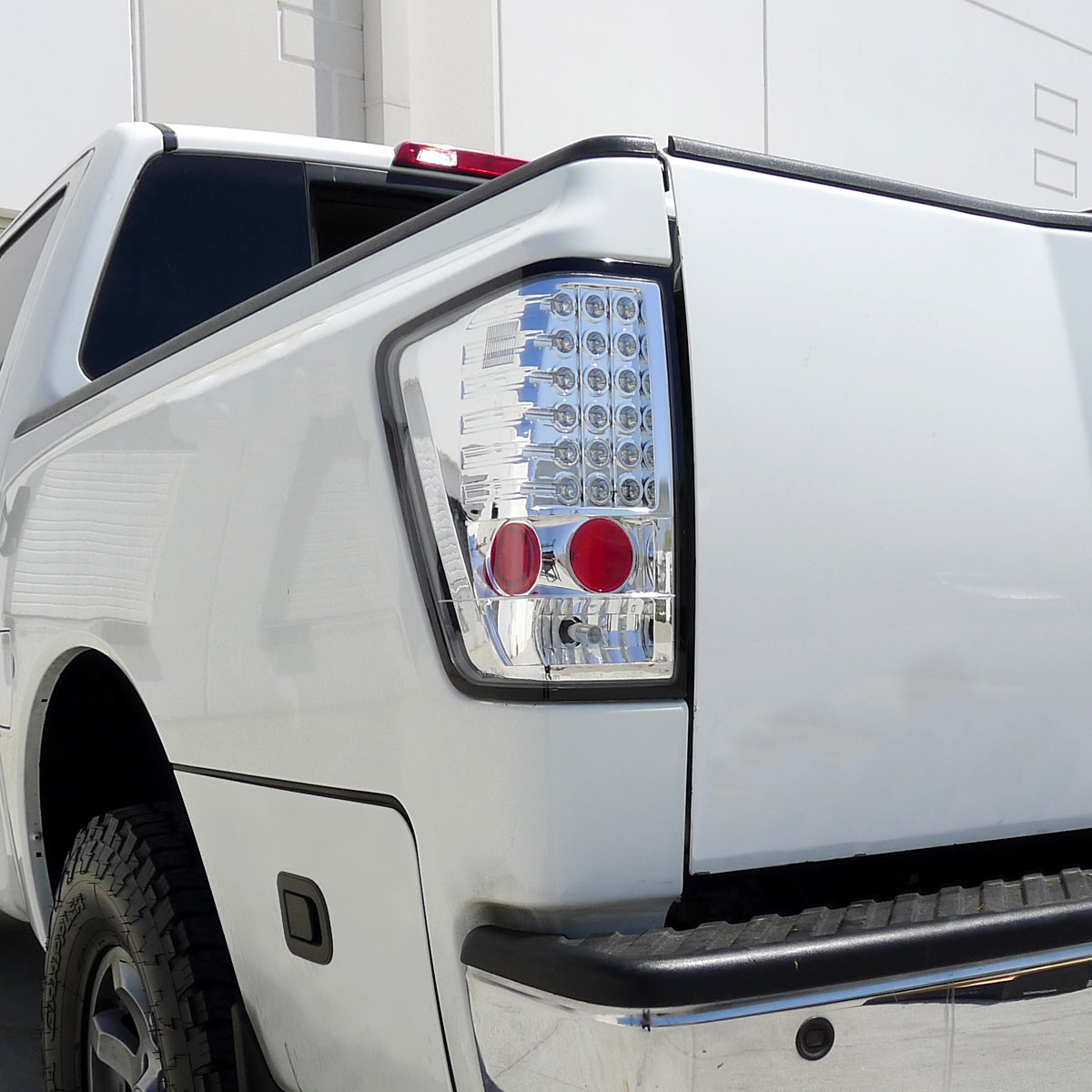 2004-2015 Nissan Titan LED Tail Lights (Chrome Housing/Clear Lens)