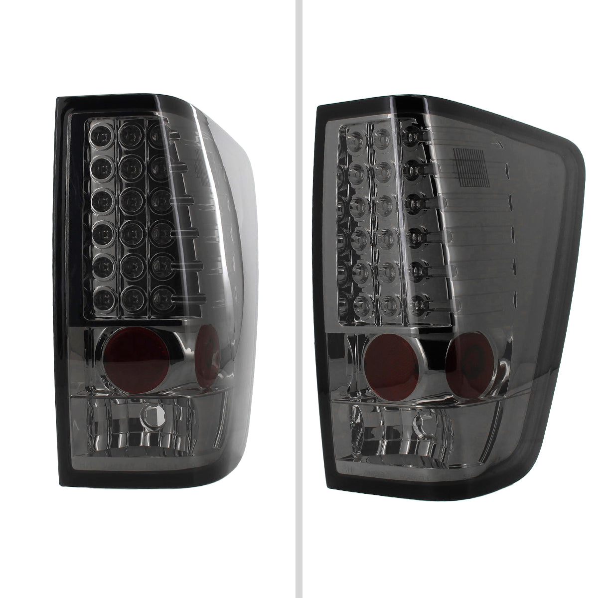 2004-2015 Nissan Titan LED Tail Lights (Chrome Housing/Smoked Lens)