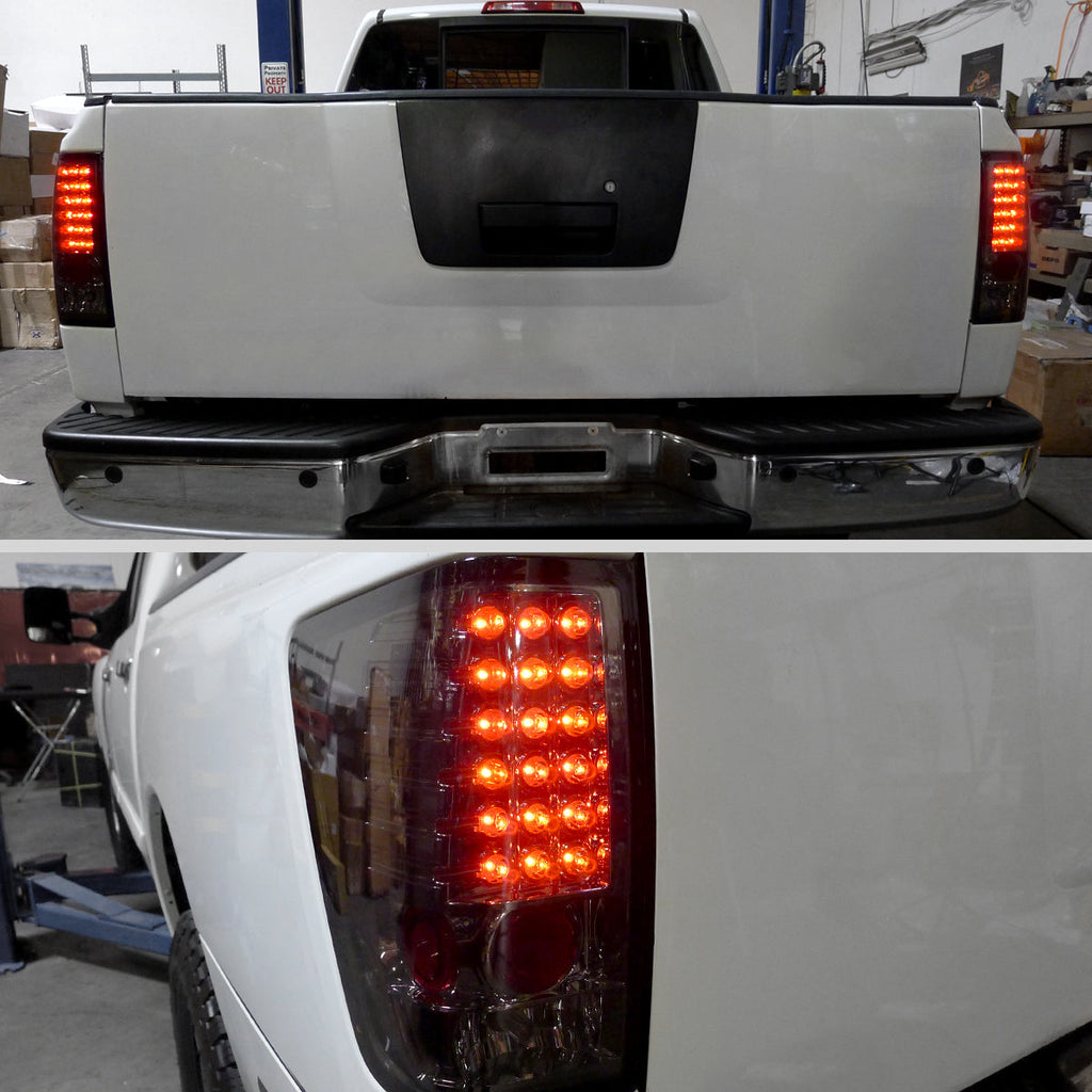 2004-2015 Nissan Titan LED Tail Lights (Chrome Housing/Smoked Lens)