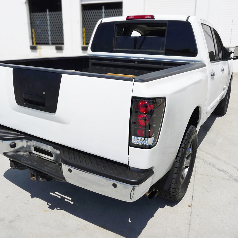 2004-2015 Nissan Titan Tail Lights (Matte Black Housing/Clear Lens)