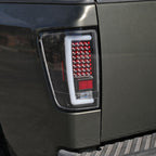 2004-2015 Nissan Titan LED Tail Lights with White LED Tube (Matte Black Housing/Clear Lens)