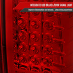 2004-2015 Nissan Titan LED Tail Lights (Chrome Housing/Red Clear Lens)