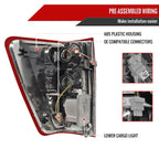 2004-2015 Nissan Titan LED Tail Lights (Chrome Housing/Red Clear Lens)
