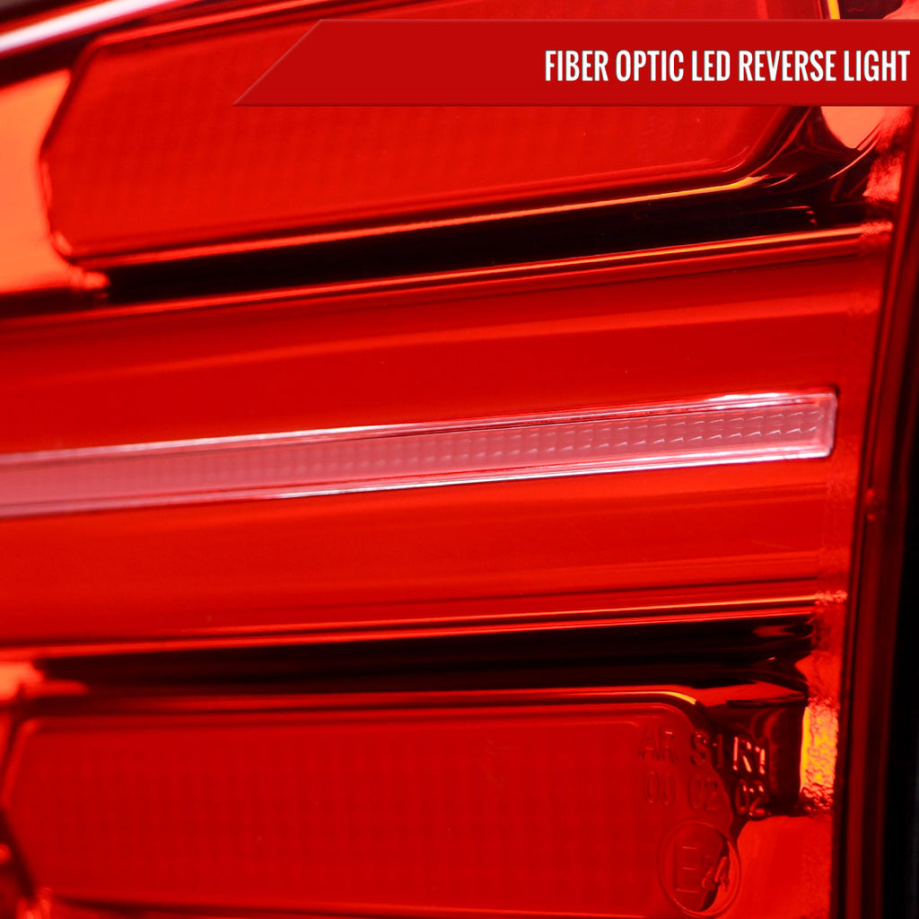 2016-2018 Hyundai Tucson LED Bar Tail Lights(Chrome Housing/Red Lens)