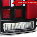 2007-2013 Toyota Tundra Sequential Red LED Bar Tail Lights (Glossy Black Housing/Clear Lens)