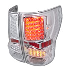 2007-2013 Toyota Tundra LED Tail Lights (Chrome Housing/Clear Lens)