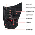 2007-2013 Toyota Tundra LED Tail Lights (Chrome Housing/Smoked Lens)