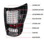2007-2013 Toyota Tundra LED Tail Lights (Matte Black Housing/Clear Lens)