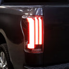 2007-2013 Toyota Tundra Sequential White LED Bar Tail Lights (Matte Black Housing/Clear Lens)