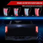 2007-2013 Toyota Tundra Sequential White LED Bar Tail Lights (Matte Black Housing/Clear Lens)