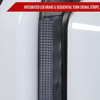 2007-2013 Toyota Tundra Sequential White LED Bar Tail Lights (Matte Black Housing/Clear Lens)