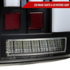 2007-2013 Toyota Tundra Sequential White LED Bar Tail Lights (Matte Black Housing/Clear Lens)