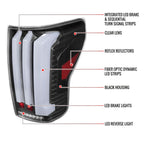 2007-2013 Toyota Tundra Sequential White LED Bar Tail Lights (Matte Black Housing/Clear Lens)