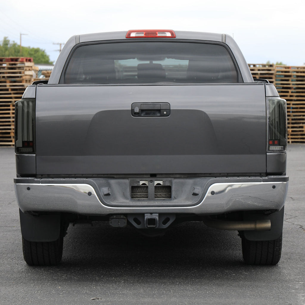 2007-2013 Toyota Tundra Sequential White LED Bar Tail Lights (Matte Black Housing/Smoked Lens)
