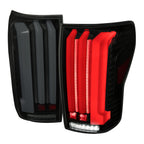 2007-2013 Toyota Tundra Sequential White LED Bar Tail Lights (Matte Black Housing/Smoked Lens)