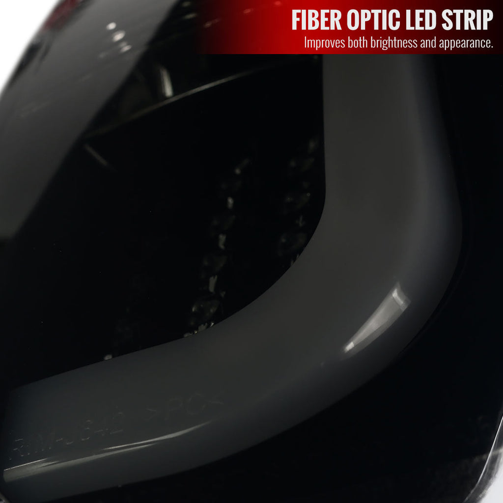 2014-2021 Toyota Tundra White Bar Sequential LED Tail Lights (Glossy Black Housing/Smoked Lens)