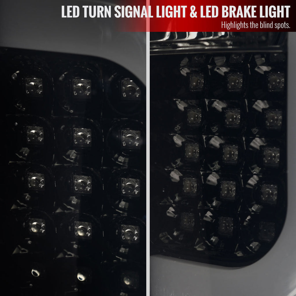 2014-2021 Toyota Tundra White Bar Sequential LED Tail Lights (Glossy Black Housing/Smoked Lens)