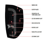 2014-2021 Toyota Tundra White Bar Sequential LED Tail Lights (Glossy Black Housing/Smoked Lens)