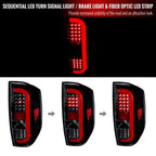2014-2021 Toyota Tundra Sequential LED Tail Lights (Jet Black Housing/Clear Lens)