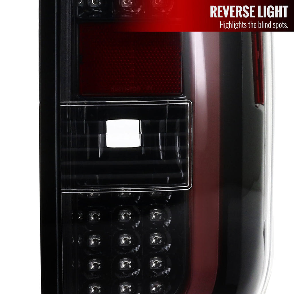 2014-2021 Toyota Tundra Sequential LED Tail Lights (Jet Black Housing/Clear Lens)