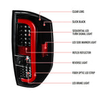 2014-2021 Toyota Tundra Sequential LED Tail Lights (Jet Black Housing/Clear Lens)