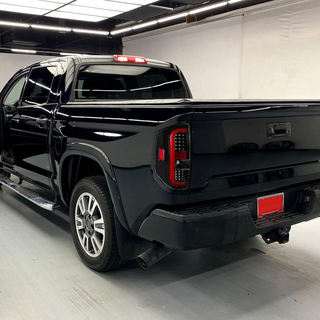 2014-2021 Toyota Tundra Sequential LED Tail Lights (Jet Black Housing/Clear Lens)