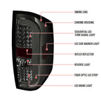 2014-2021 Toyota Tundra Sequential LED Tail Lights (Chrome Housing/Smoked Lens)