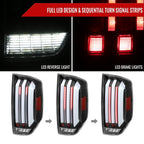 2014-2021 Toyota Tundra Facelift Style Full LED Tail Lights with Sequential Turn Signal (Matte Black Housing/Clear Lens)